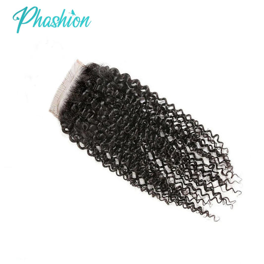 5x5 Kinky Curly Brazilian Human Hair Lace Closure