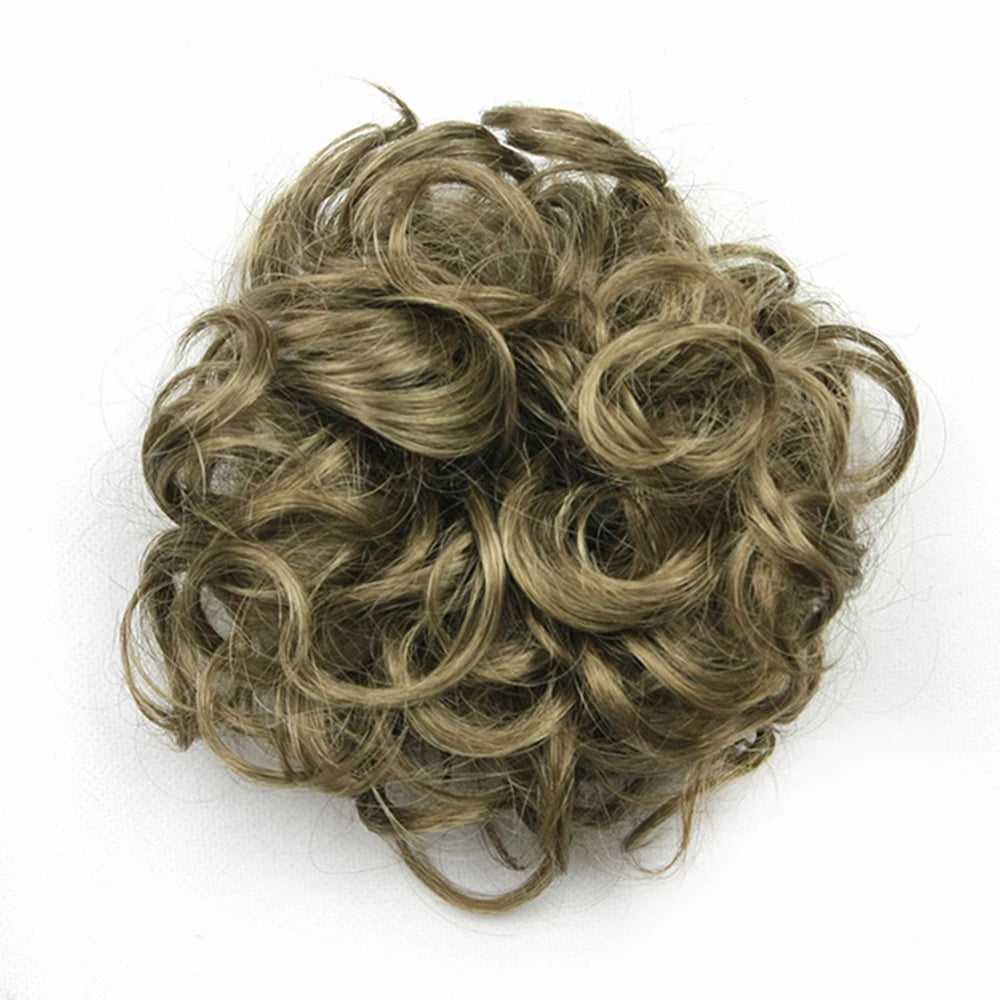 Messy Curly Hair Bun Scrunchie for Instant Volume and Elegant Updos