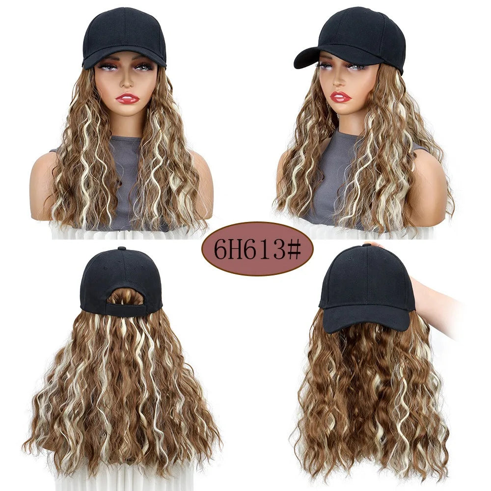 Wavy Curly Hair Baseball Cap Wig for Effortless Daily Styling