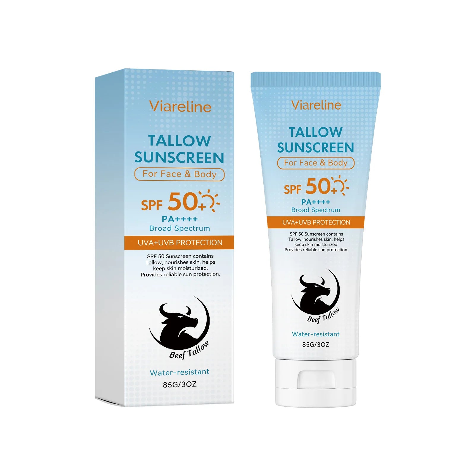 SPF 50 Tallow Sunscreen for Face and Body Hydration and Protection - 8
