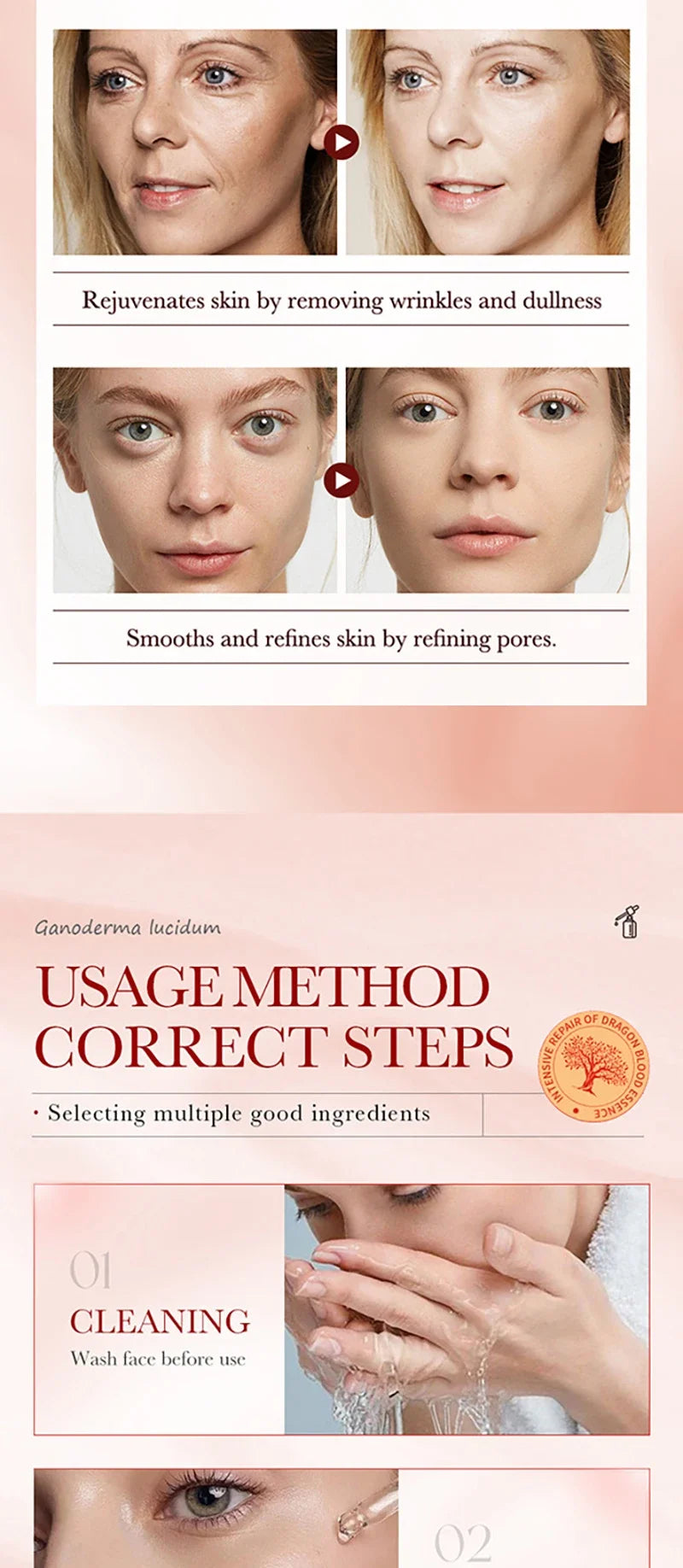 Anti-Aging Dragon Blood Facial Serum for Wrinkle Reduction and Firming
