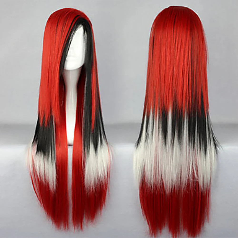 Long Ombre Cosplay Wig with Bangs for Parties and Costumes - 4