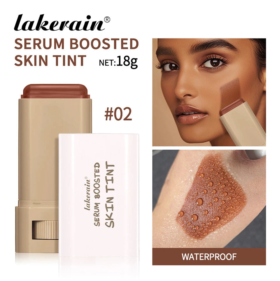Matte Foundation Stick and Setting Powder Makeup Set for Flawless Skin