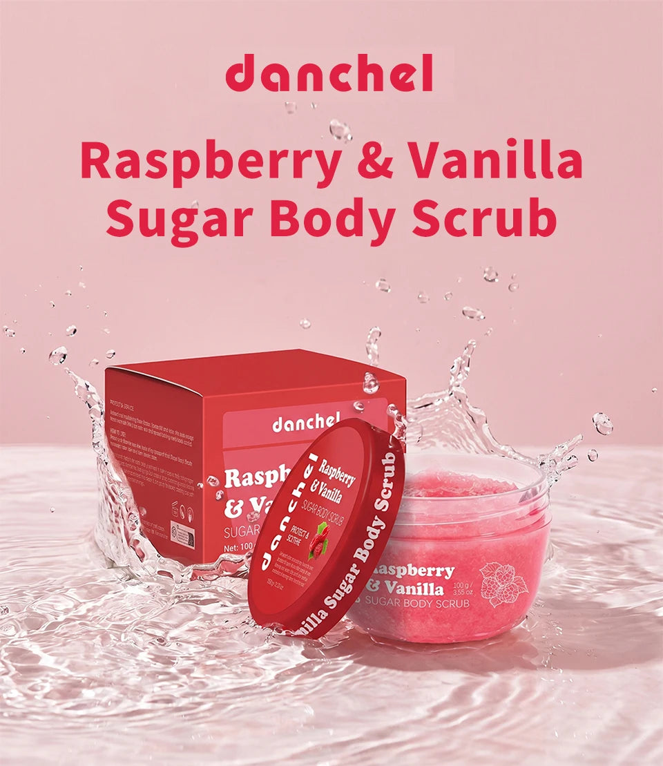 Raspberry and Vanilla Sugar Body Scrub for Smooth Nourished Skin - 7