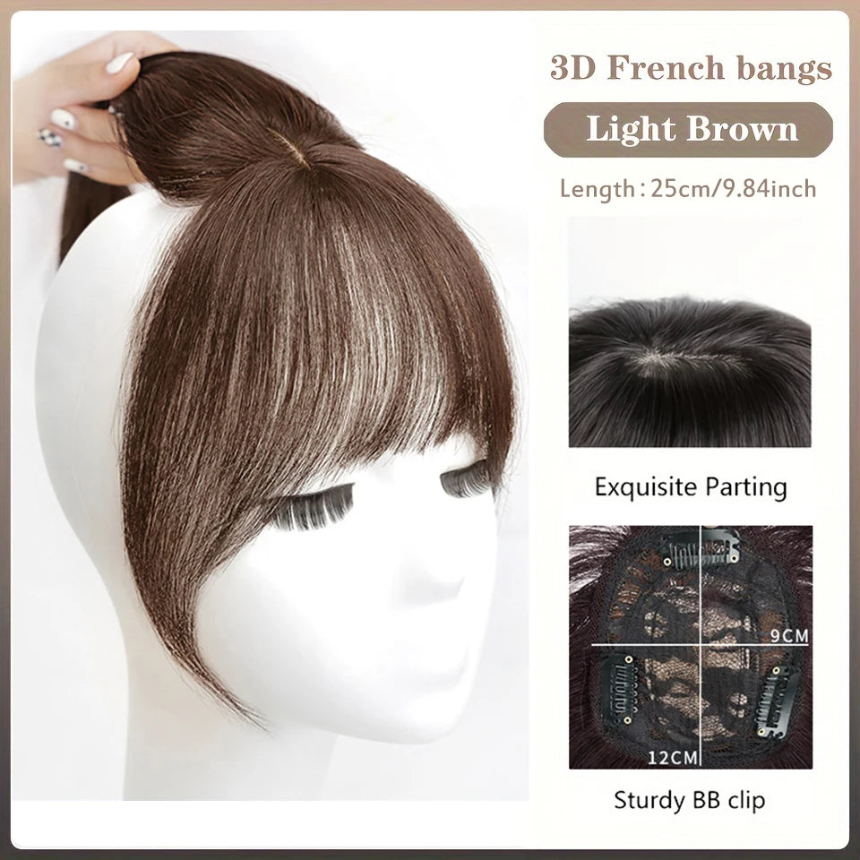Clip-In Hair Topper for Volume and Natural Fringe