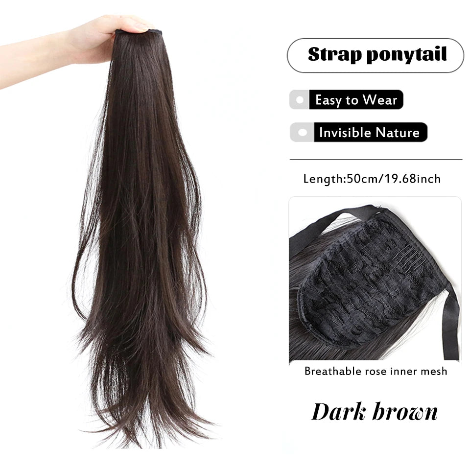 Long Straight Claw Clip Ponytail Extension for Instant Voluminous Hair