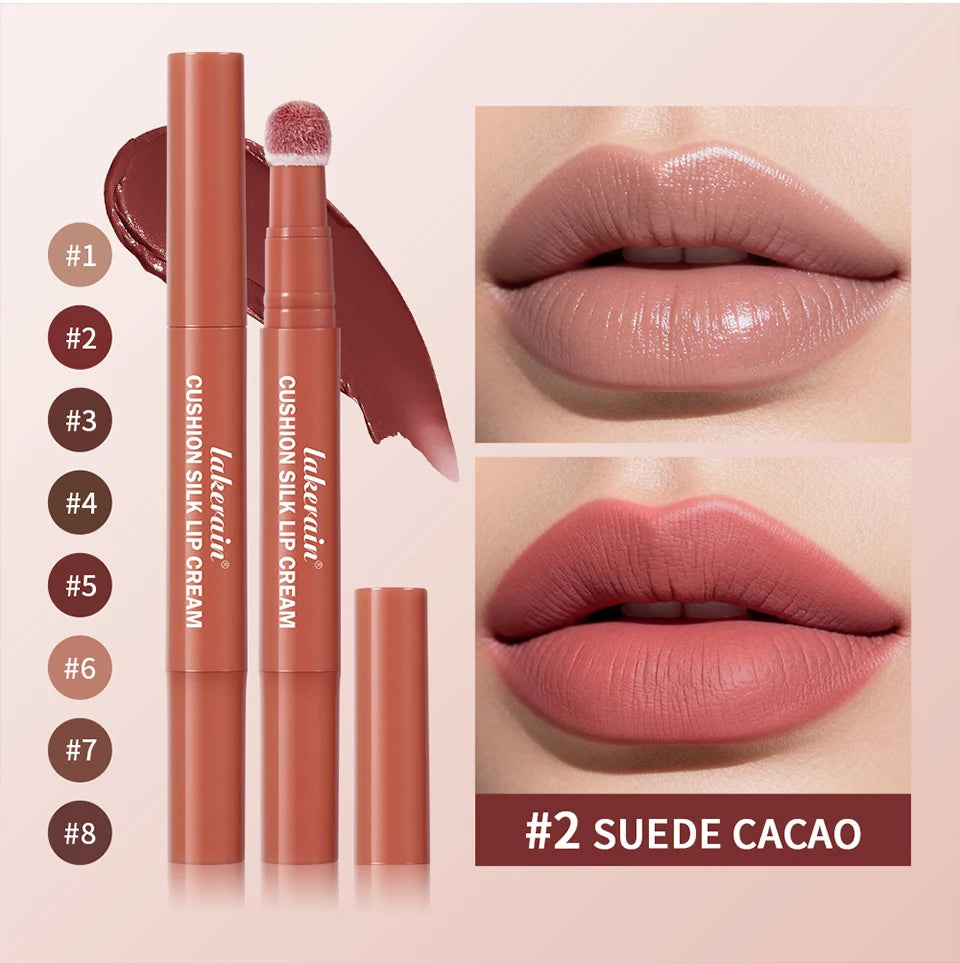 Cushion Silk Lip Cream and Blush for Long-Lasting Matte Makeup Finish - 11