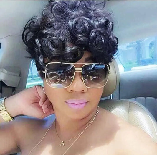 Short Curly Pixie Cut Wig for Daily Wear