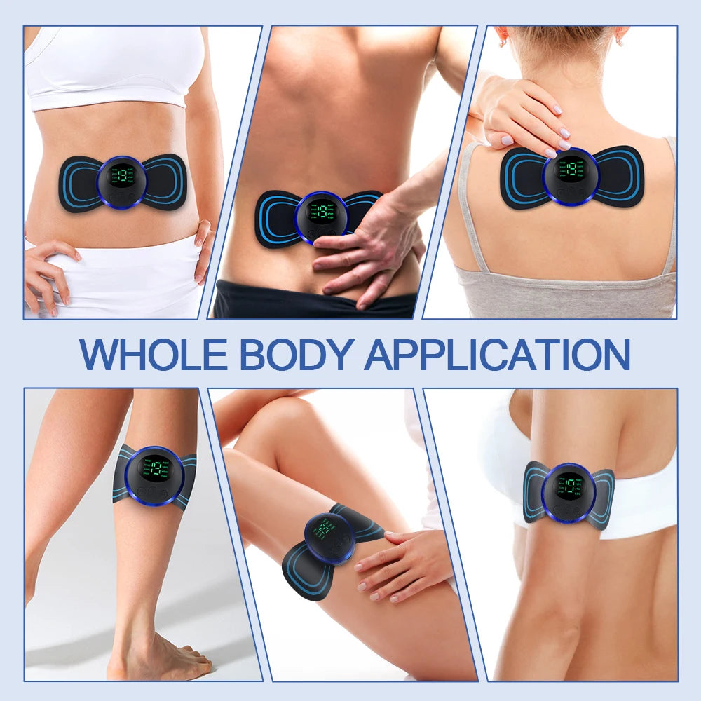 Portable Electric Body Massage Patch with Remote for Pain Relief
