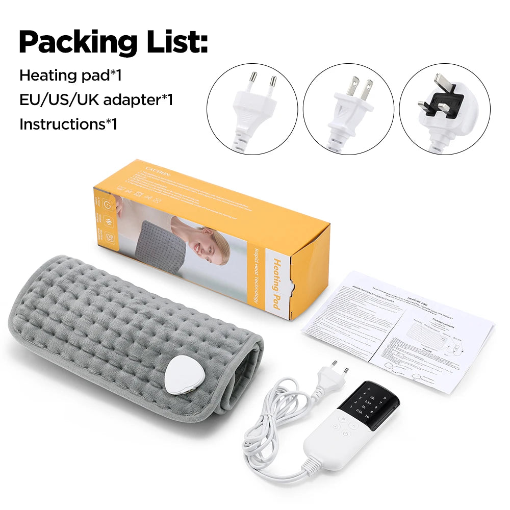 Electric Heating Pad for Muscle Pain Relief and Full Body Warmth