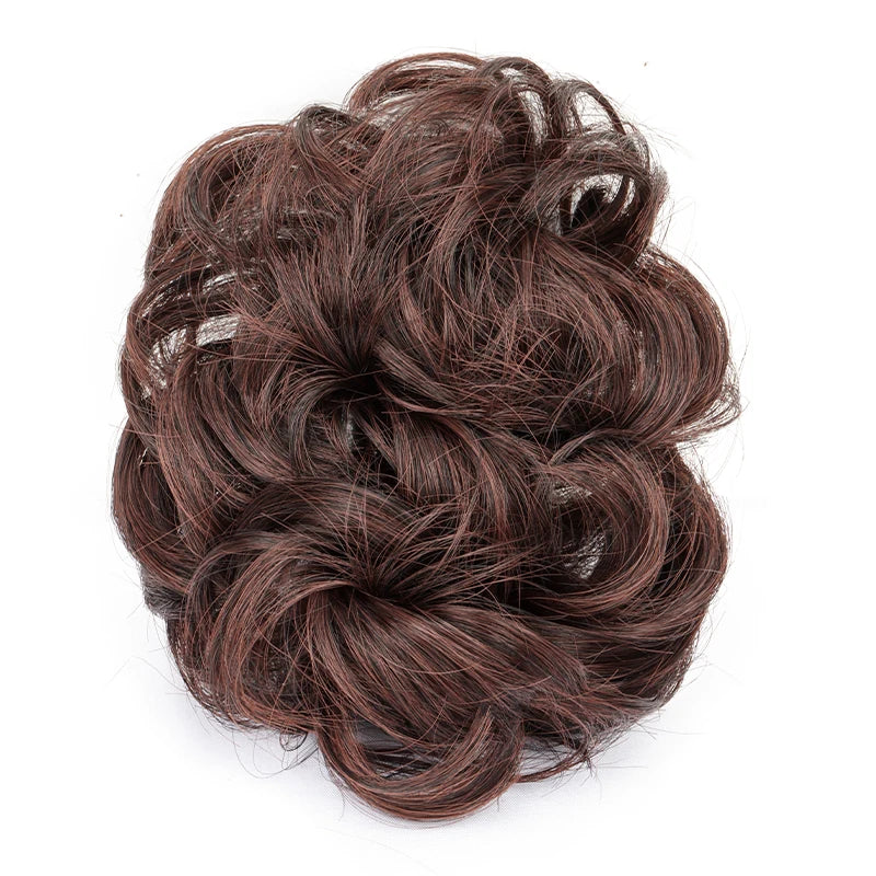 Messy Curly Hair Bun Claw Clip Extension for Instant Voluminous Updo - 15