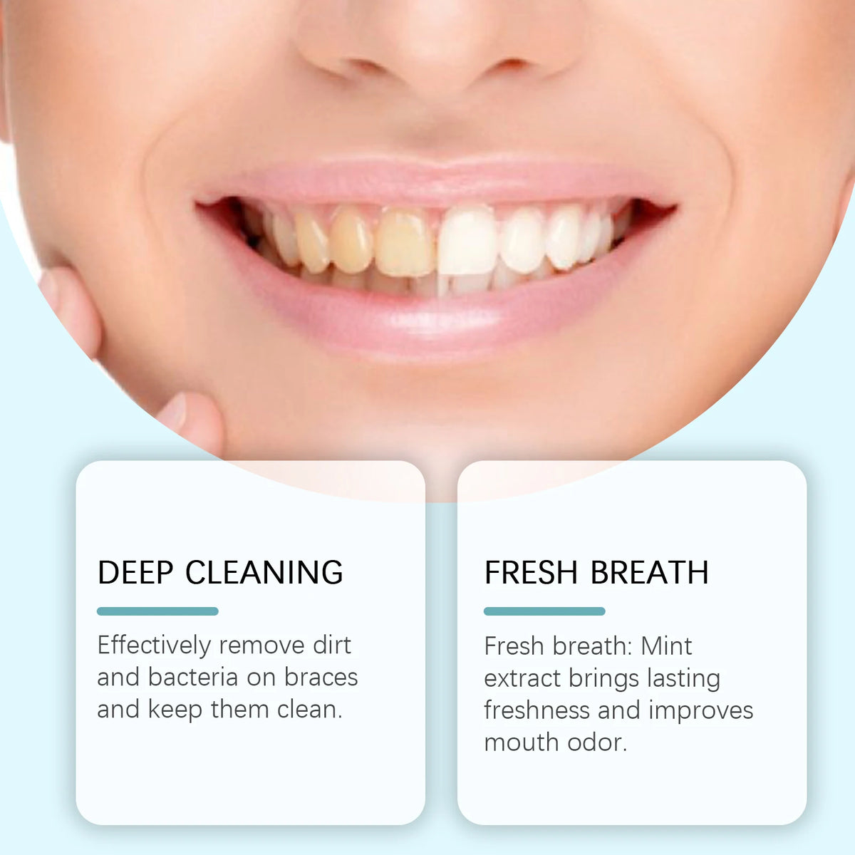 Refreshing Aligner and Retainer Cleaning Foam for Daily Oral Hygiene