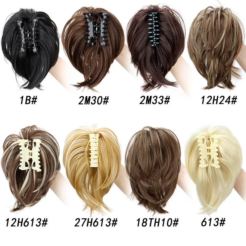 Messy Bun Claw Clip Hair Extension for Quick and Natural Updo Hairstyles - 8