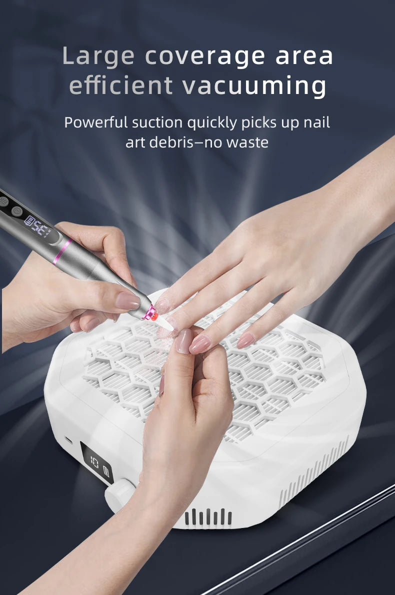 Rechargeable Cordless Nail Dust Collector for Clean Manicure Workstations - 10