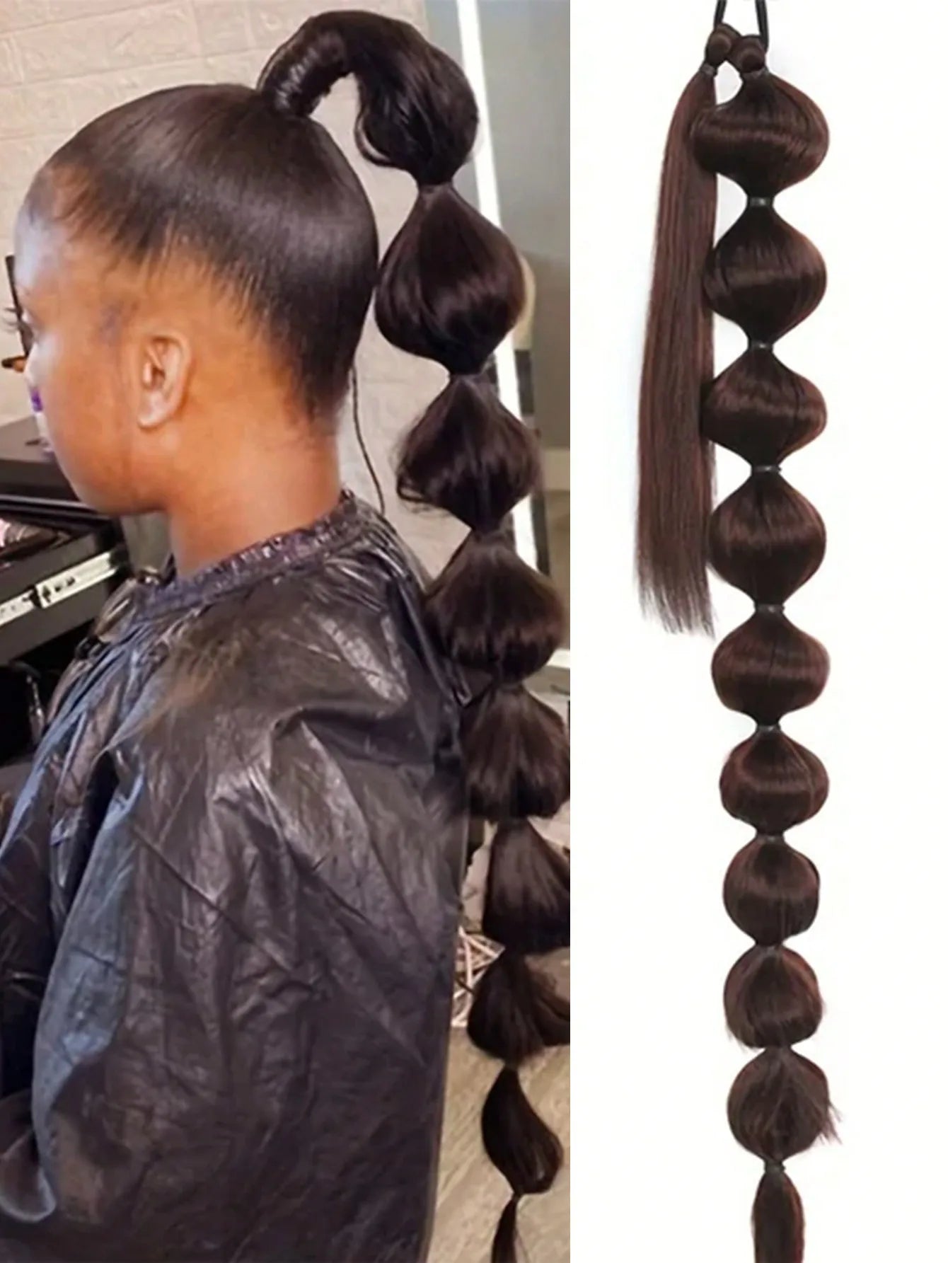 Synthetic Bubble Ponytail Hair Extension for Instant Volume - 17