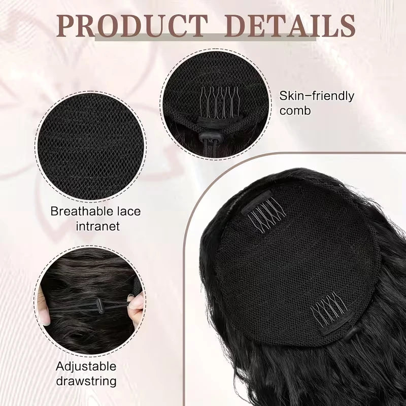 22-Inch Curly Drawstring Ponytail Hair Extension