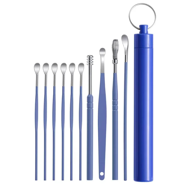 Professional Stainless Steel Ear Wax Removal Cleaning Tool Kit