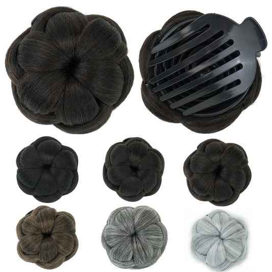 Braided Claw Clip Hair Bun for Instant Updo Styling