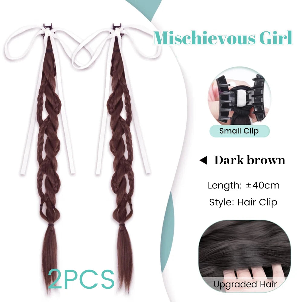 Long Claw Clip-On Braid Ponytail Hair Extension for Daily Styling