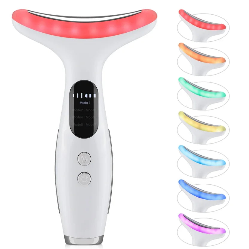7-Color LED Neck and Face Lifting Massager for Skin Tightening