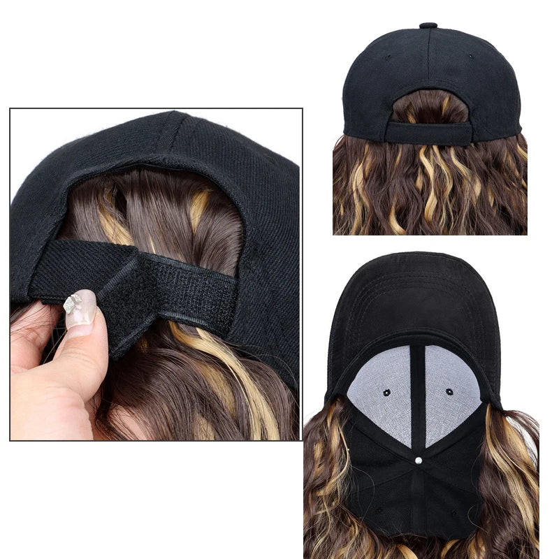 Wavy Curly Hair Baseball Cap Wig for Effortless Daily Styling