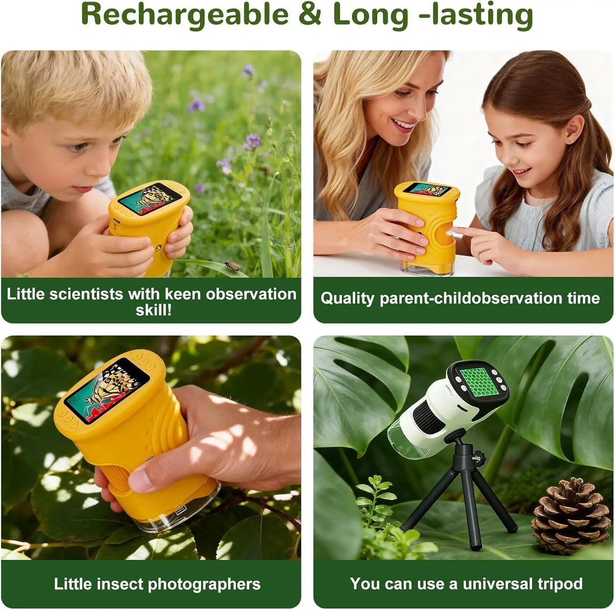 Portable Digital Handheld Microscope for Kids Science Exploration