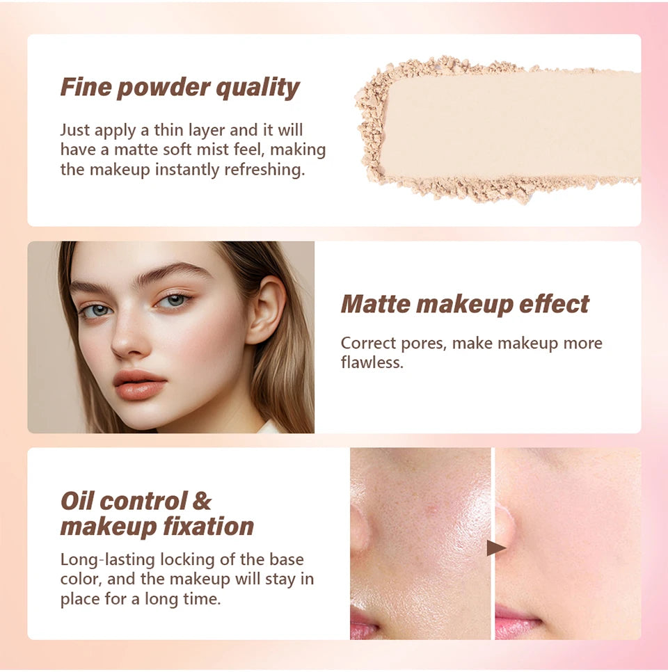 Matte Oil-Control Loose Setting Powder for Flawless Long-Lasting Makeup - 8
