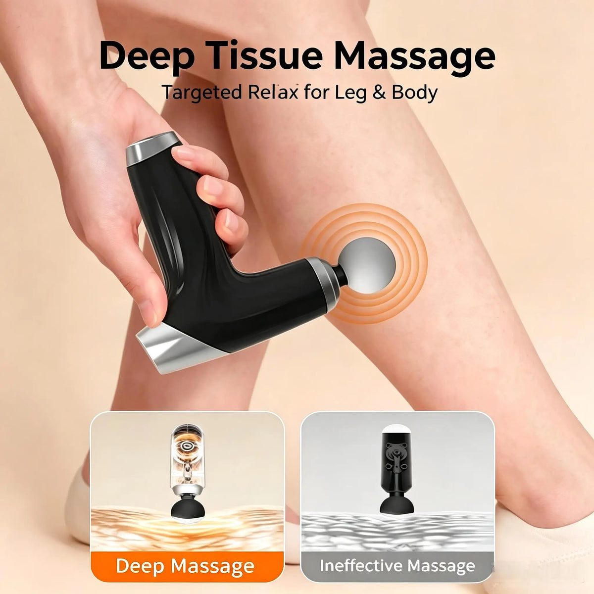 Portable Deep Tissue Percussion Massage Gun for Muscle Recovery and Pain