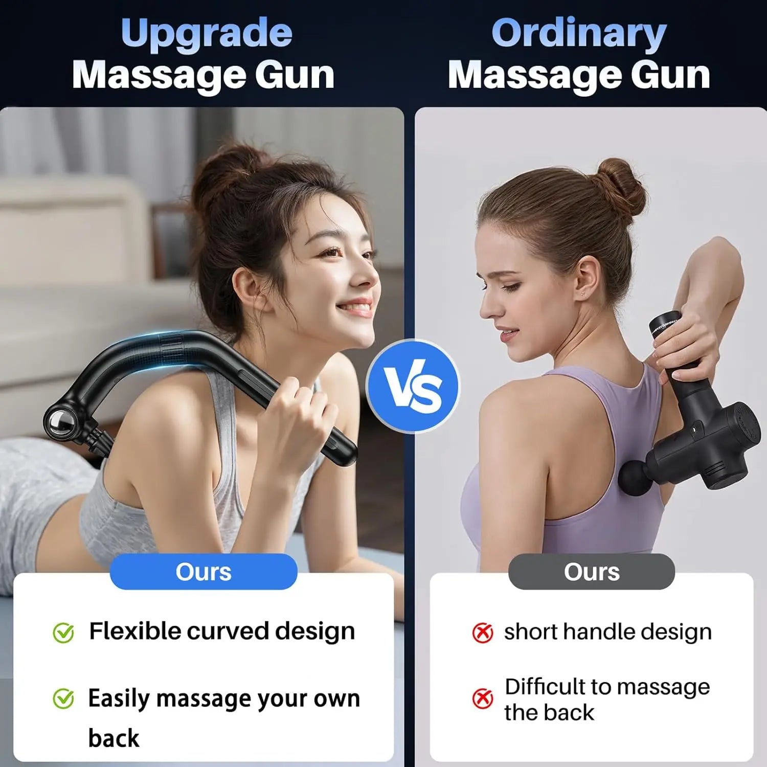 Dual Head Percussion Massage Gun for Full Body Muscle Relief - 4