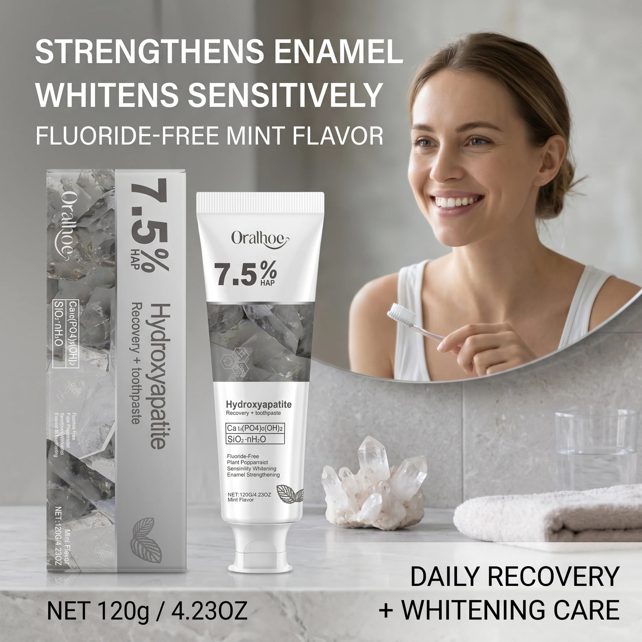 Hydroxyapatite Enamel Repair Whitening Toothpaste for Sensitive Teeth - 4