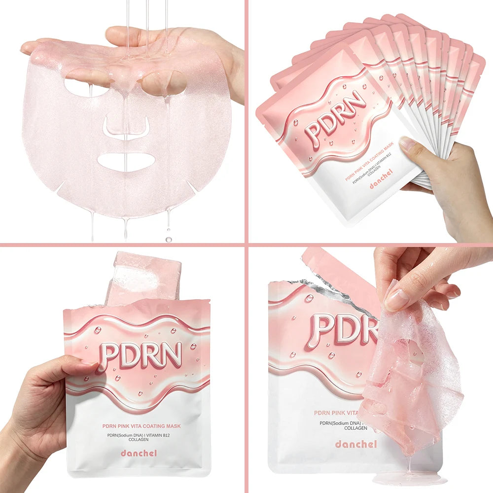 Salmon DNA PDRN Pink Vitamin Hydrating Facial Sheet Mask - 6