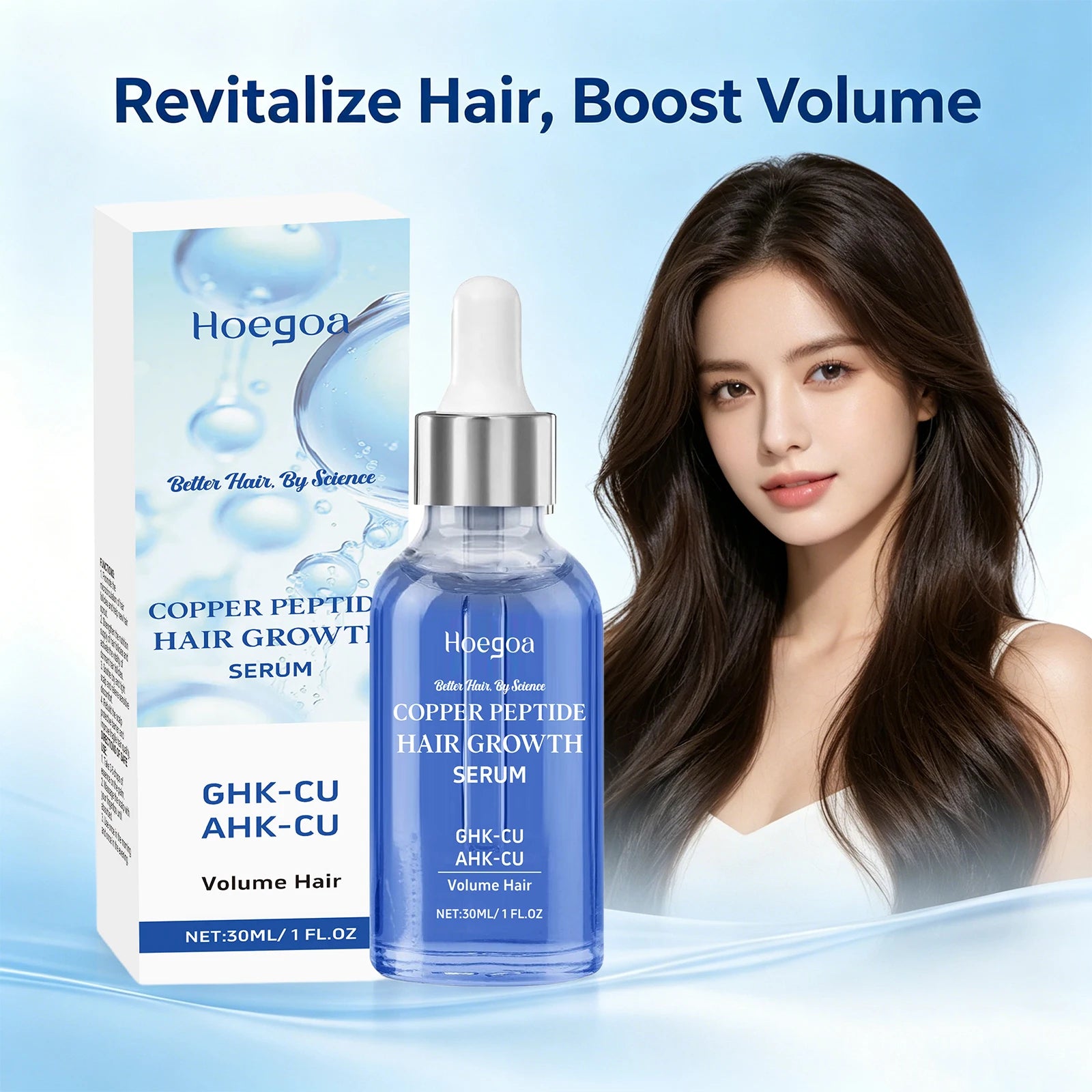 Copper Peptide Hair Growth Serum for Damaged and Thinning Hair - 1