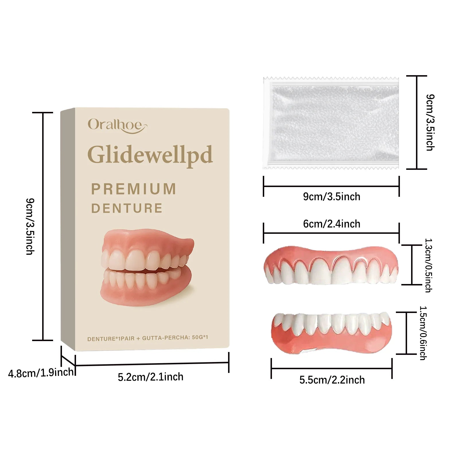 Flexible Silicone Cosmetic Dentures for Missing Teeth and Smile Restoration - 6