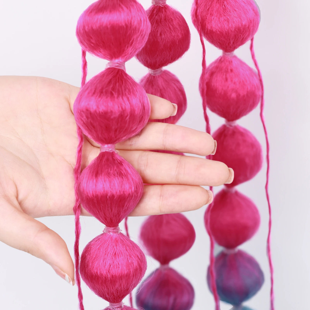 Colorful Bubble Braid Ponytail Extension for Instant Volume