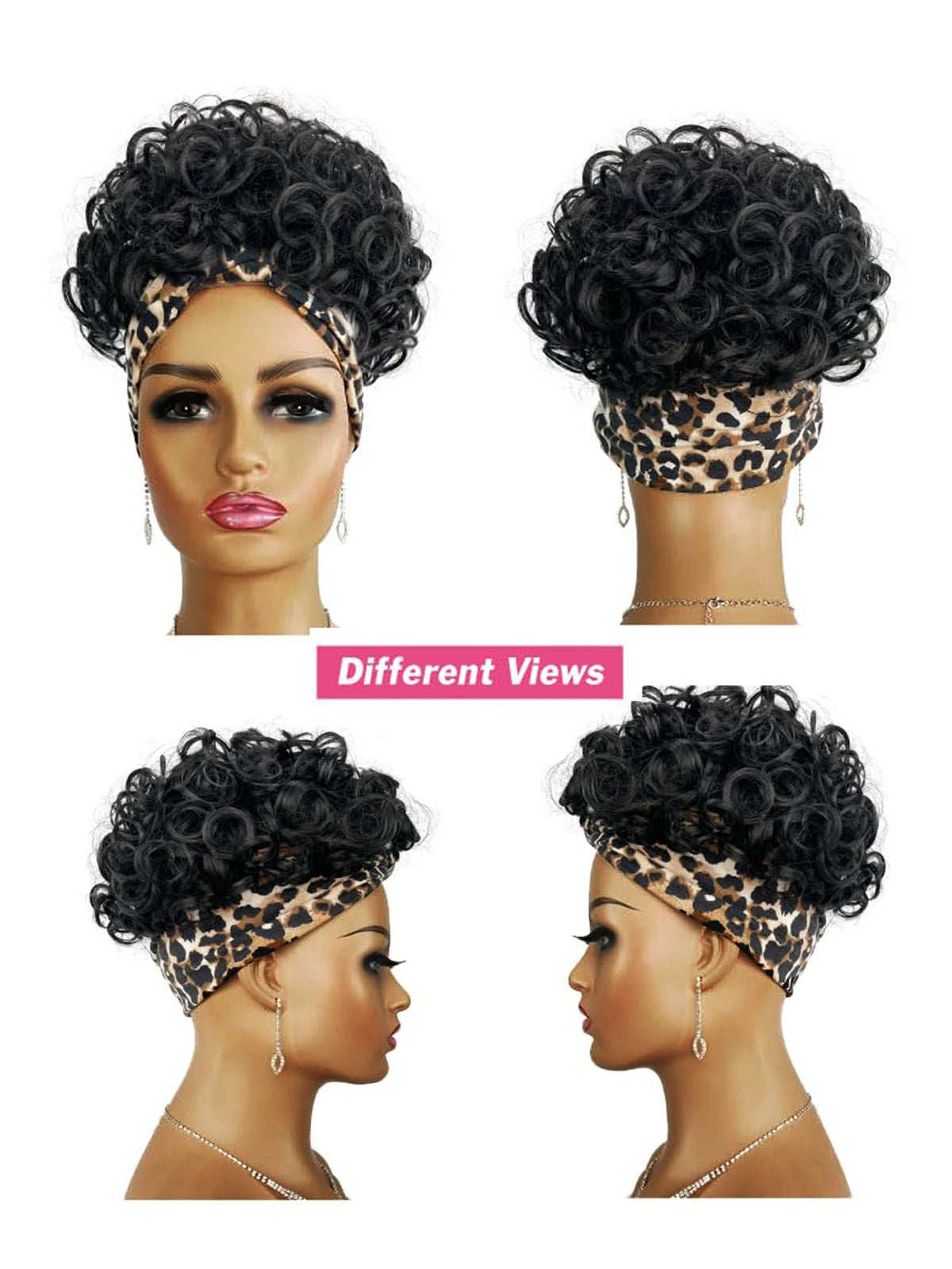 Short Kinky Curly Headband Wig for Easy Daily Styling