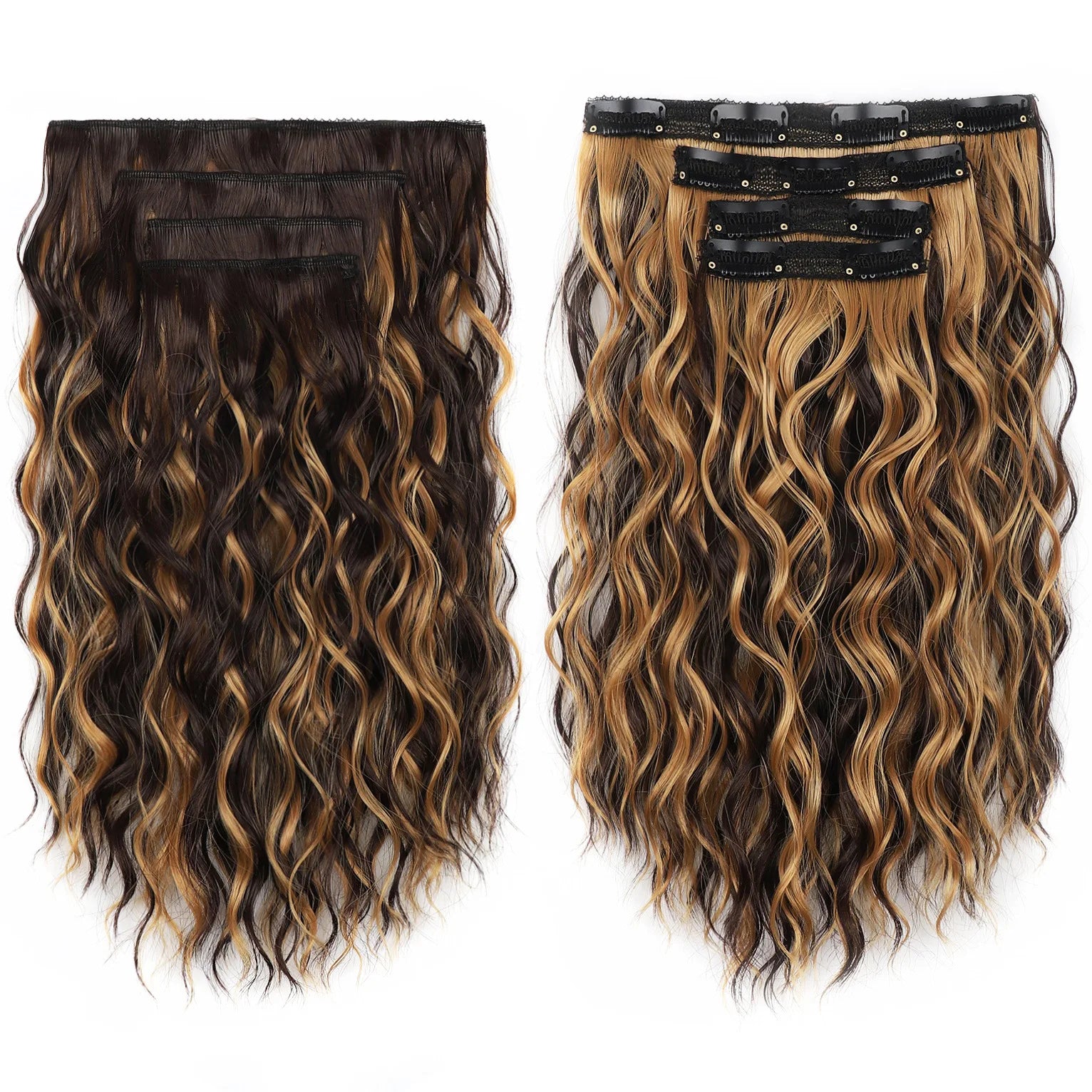 14-Inch Wavy Clip-In Hair Extension Set - 14
