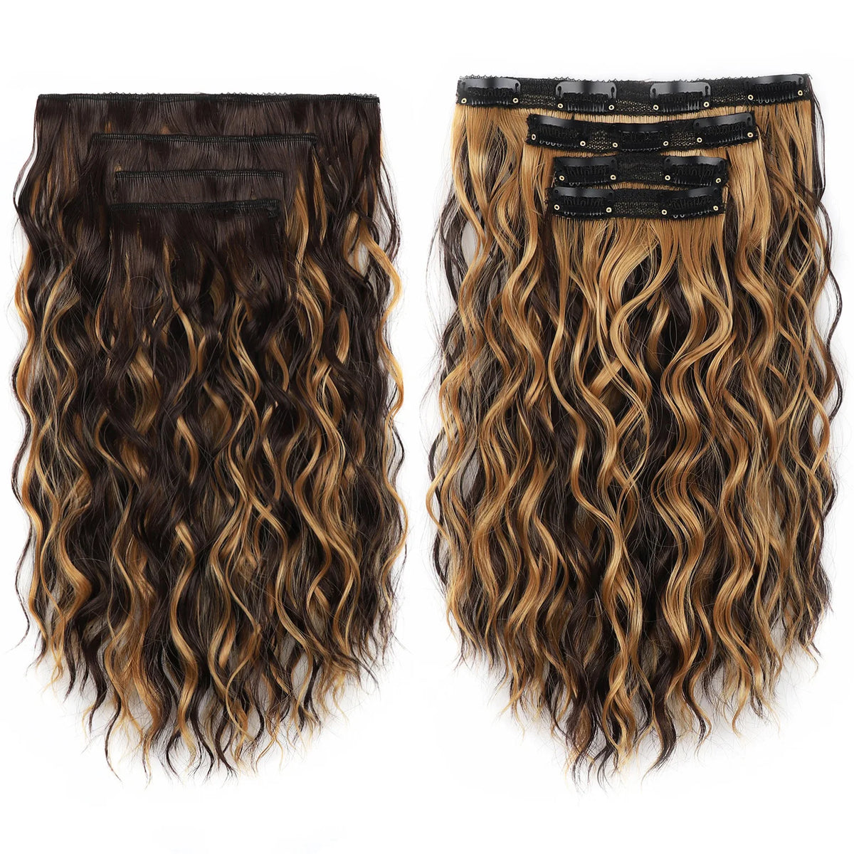 14-Inch Wavy Clip-In Hair Extension Set