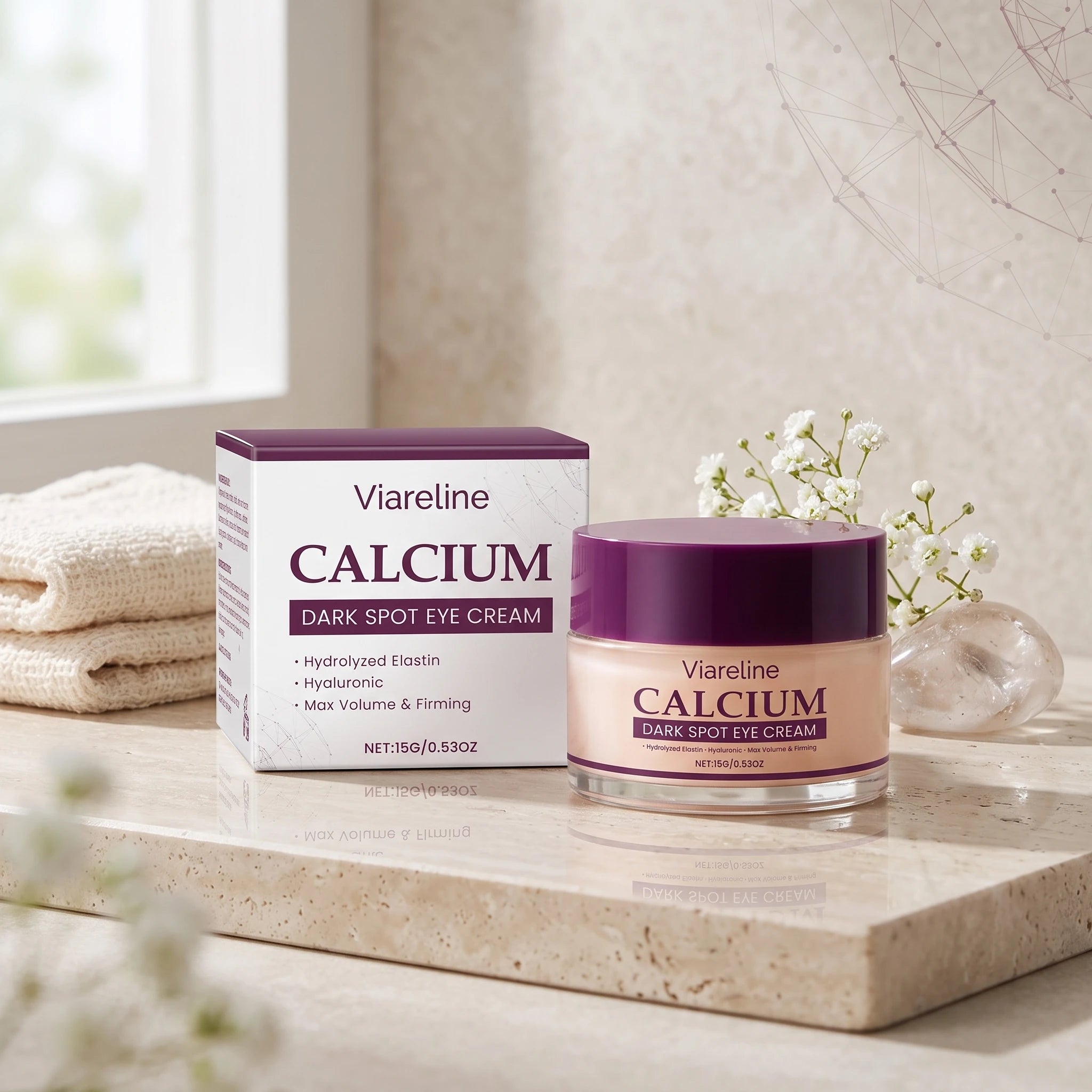 Hydrating Calcium Eye Cream for Dark Circles and Fine Lines - 3