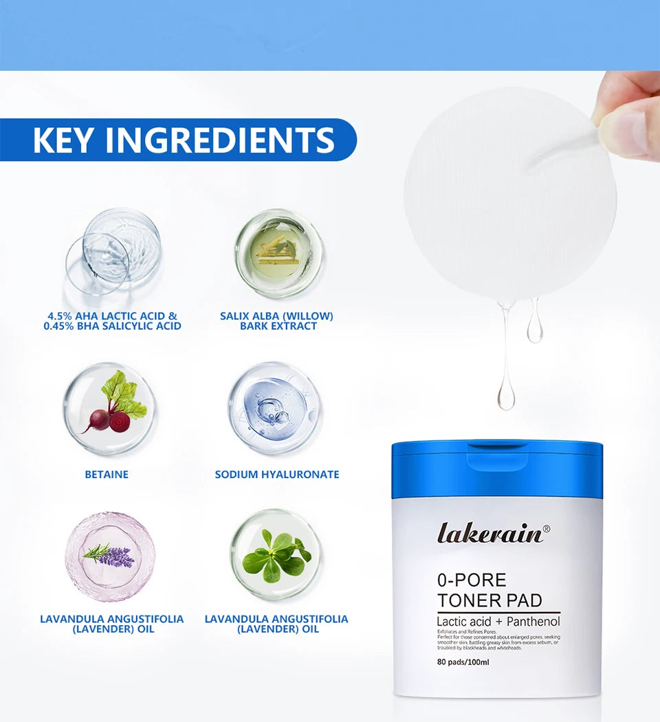 Pore Refining Toner Pad and Peptide Facial Serum Set for Glowing Skin