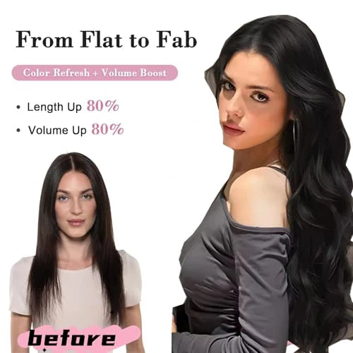 16-Inch Wavy Clip-In Hair Extensions for Instant Volume