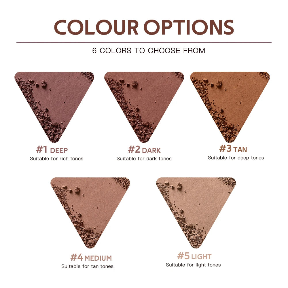 Long-Lasting Matte Bronzer Powder for Face Contouring and Shading - 22