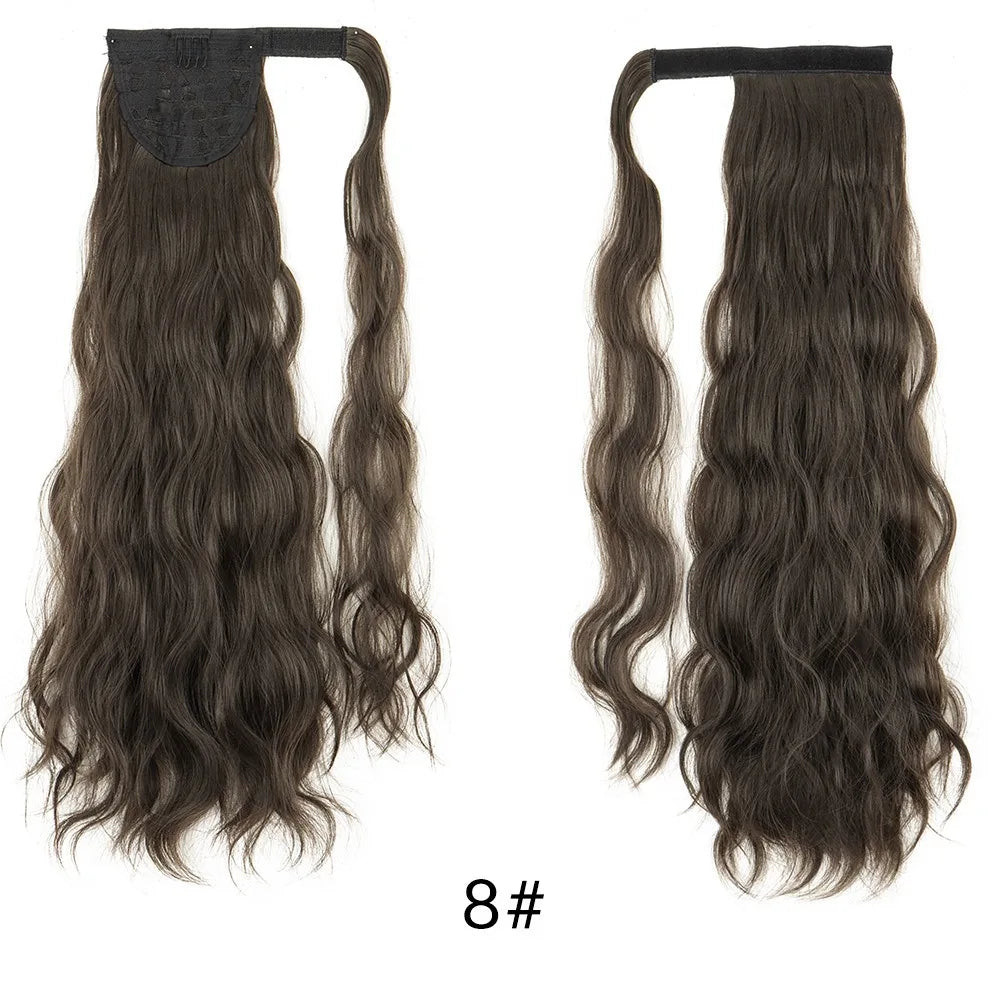 22-Inch Wavy Wrap-Around Ponytail Hair Extension - 11