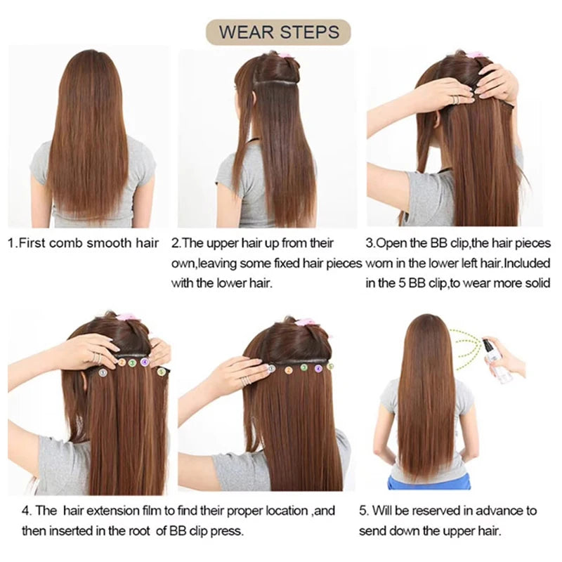 20-Inch Wavy Clip-In Synthetic Hair Extension