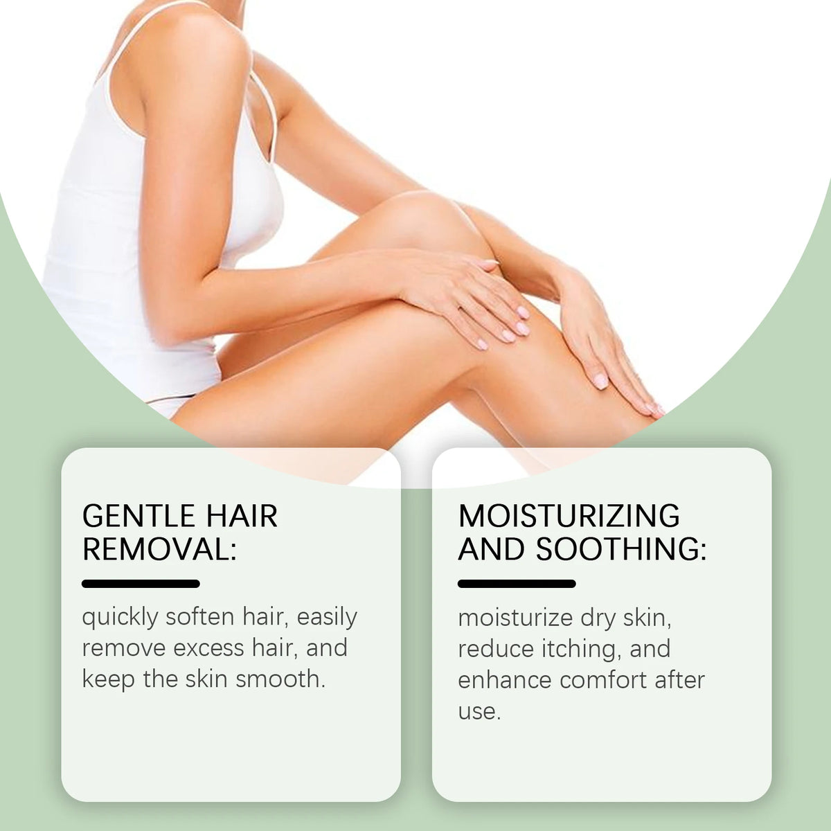 Aloe Vera Painless Hair Removal Cream for Smooth Whole Body Skin