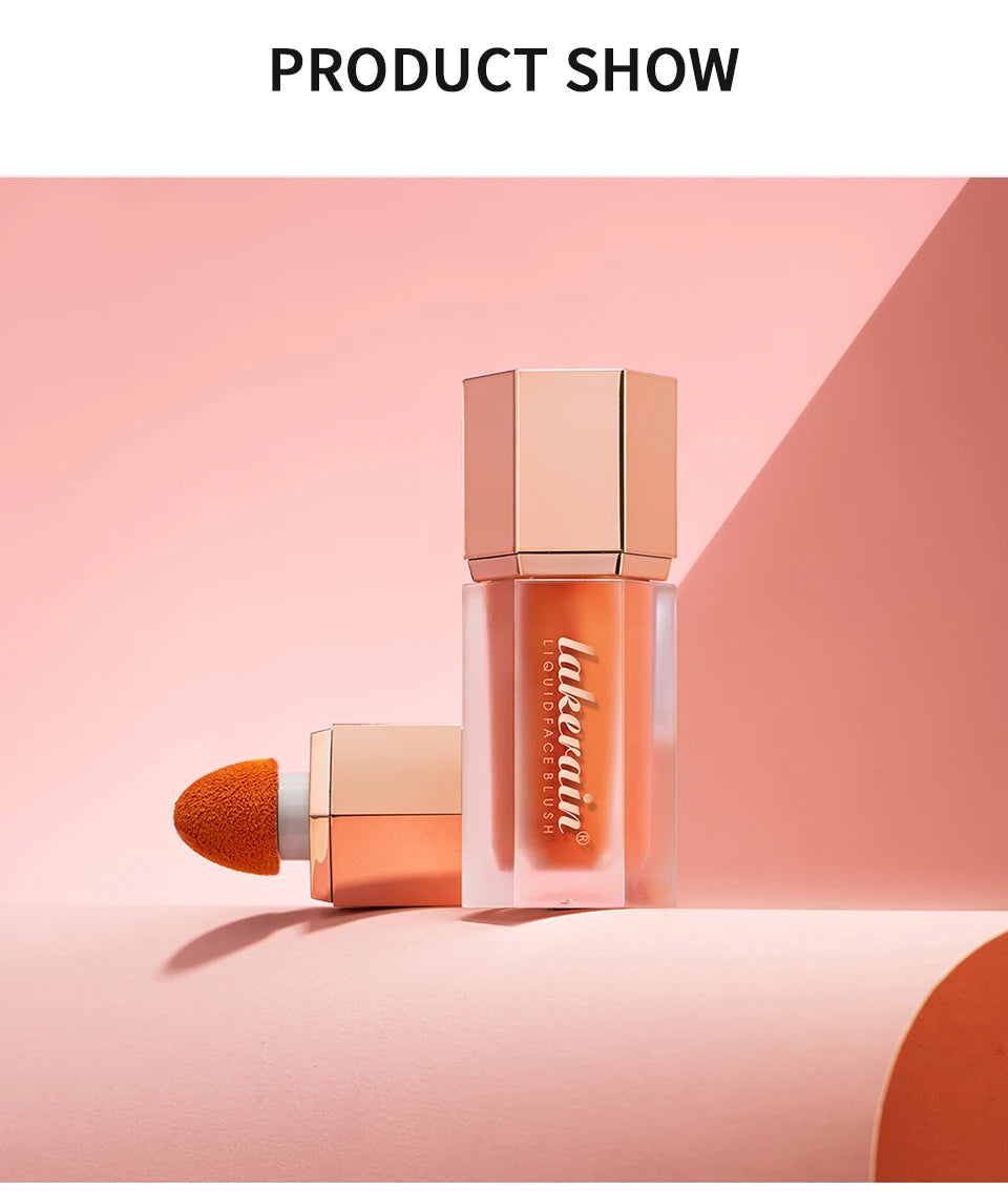 Waterproof Liquid Blush with Built-in Applicator for Natural Matte Finish - 17