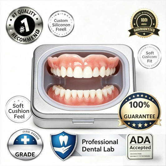 Adjustable Silicone Denture Set for Natural Looking Comfort Fit