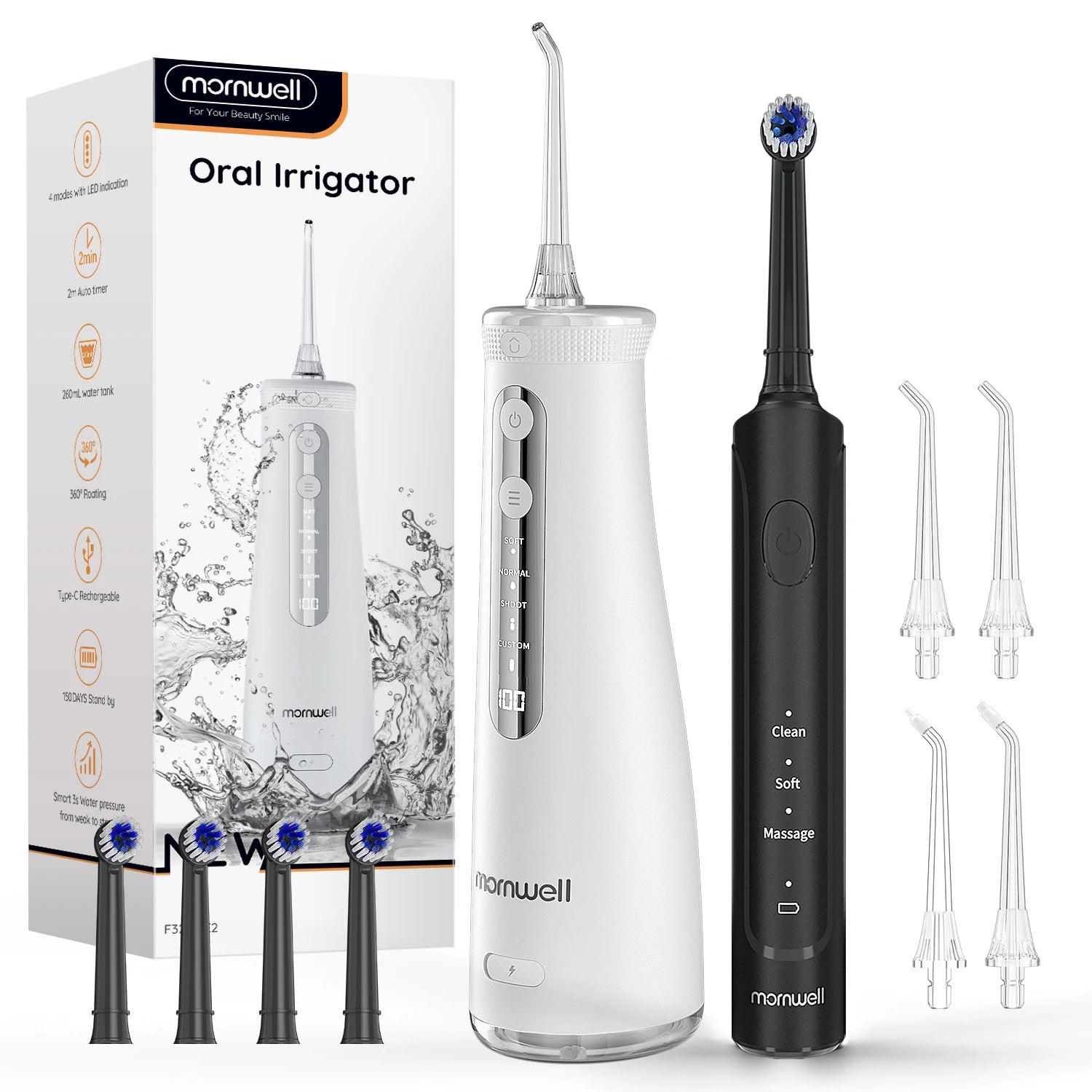 Electric Toothbrush and Water Flosser Combo Kit for Deep Teeth Cleaning - 19