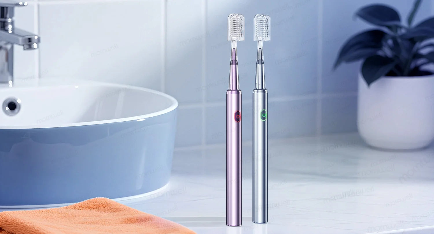 Rechargeable Acoustic Sonic Electric Toothbrush with 4 Replacement Heads - 12