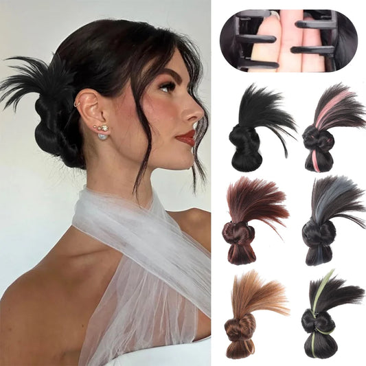 Messy Bun Claw Clip Hair Extension for Instant Volume
