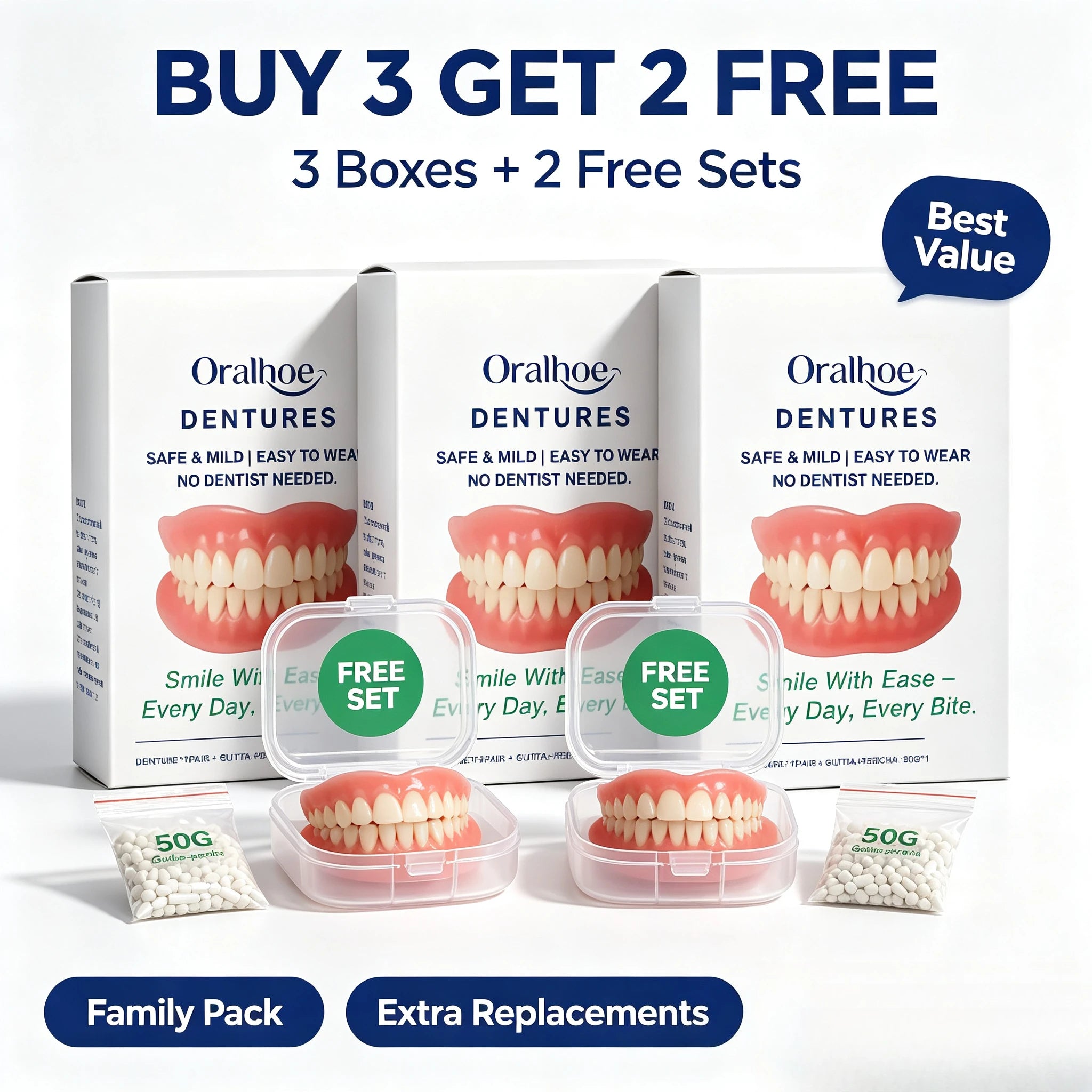 Adjustable Temporary Cosmetic Dentures for a Natural Confident Smile - 9
